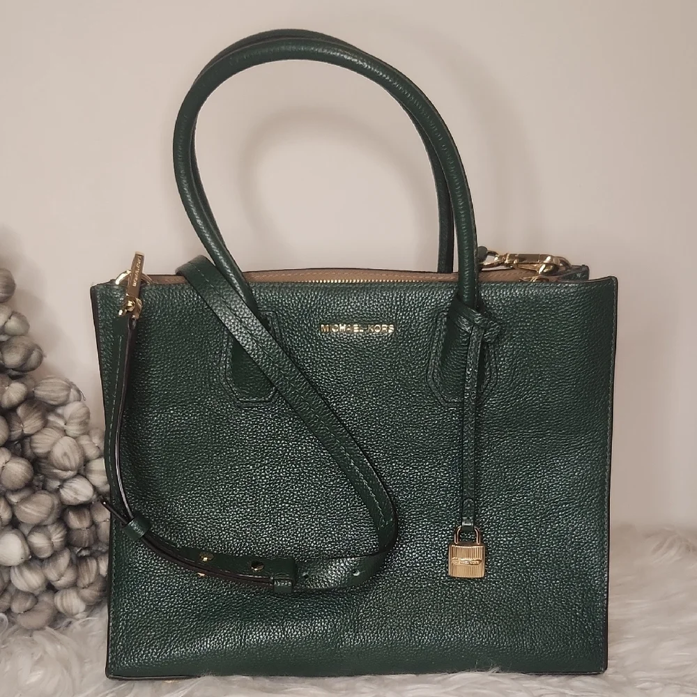 Michael Kors Dark Green Tote Bag - Picture 13 of 13